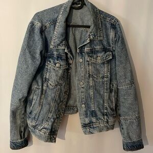 Free people cropped denim jacket